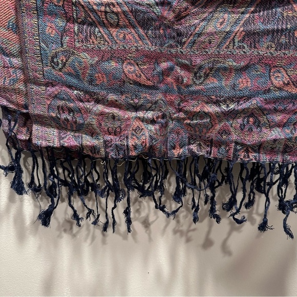 Elegant Shawl in Midnight Blue - Versatile Wrap, Stole, Scarf, Veil Soft & Cozy - Picture 11 of 16